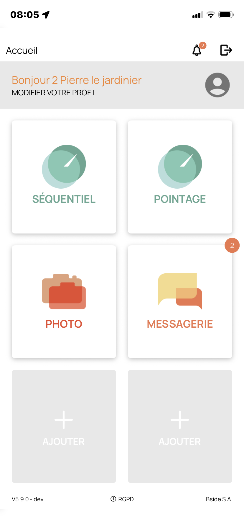WAZAAP App - Ecran d'accueil